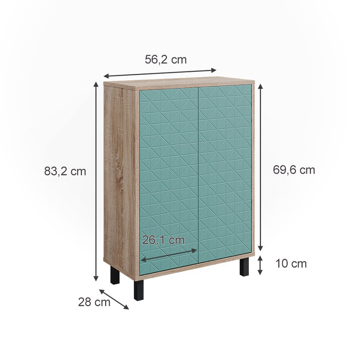 Vicco Mobiletto bagno Verde menta 56.2 x 83.2 cm