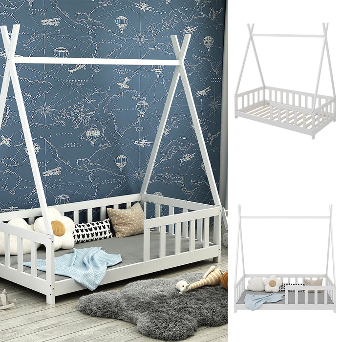 Vitalispa Letto Tipi Bianco 80x160 cm con protezione anticaduta