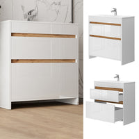 Vicco Set di mobili da bagno Bianco 2 parti, mobile base 80 cm