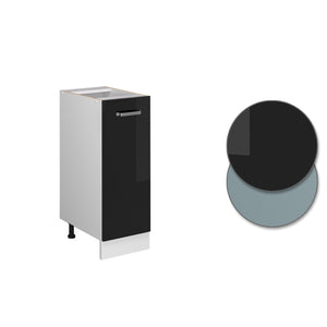 Vicco Base universale Nero lucido 30 cm con anta, senza piano di lavoro