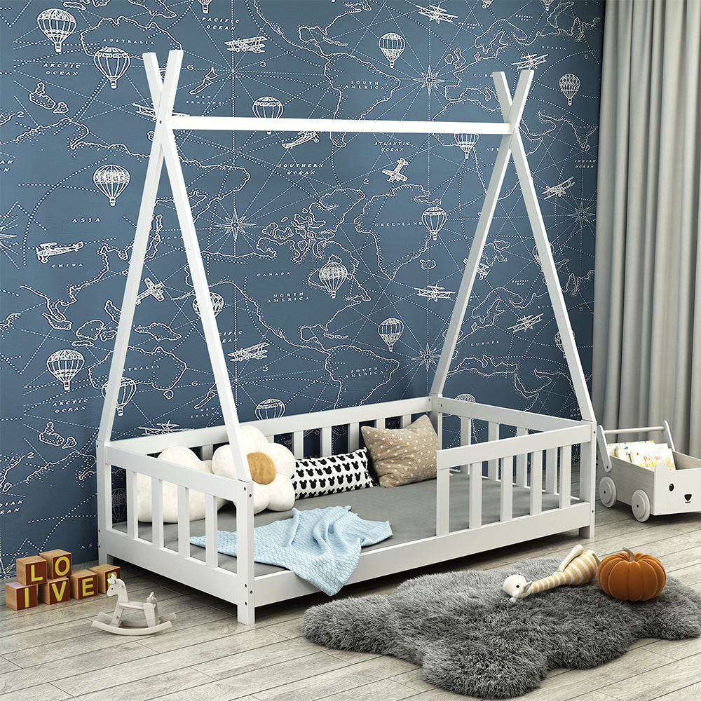 Vitalispa Letto Tipi Bianco 80x160 cm con protezione anticaduta