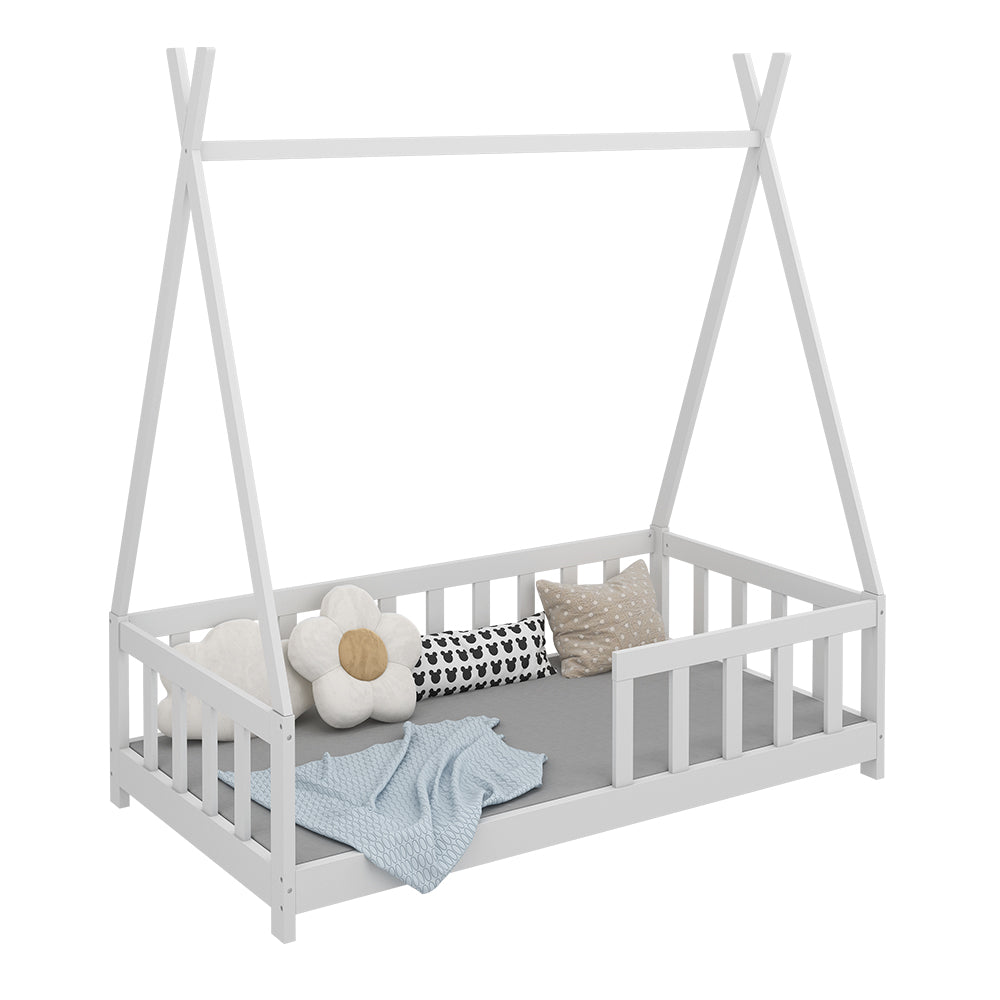 Vitalispa Letto Tipi Bianco 80x160 cm con protezione anticaduta