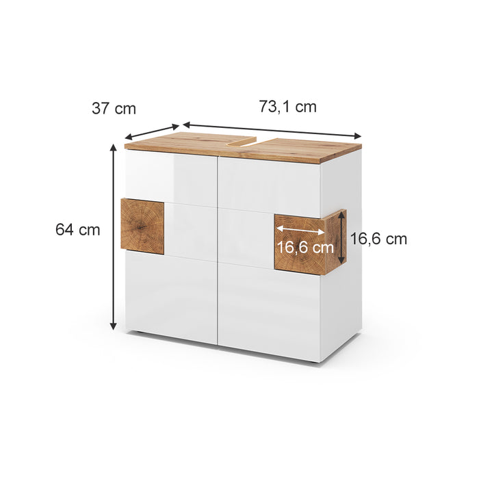 Vicco Mobile sottolavabo per bagno Bianco 73.1 x 64 cm