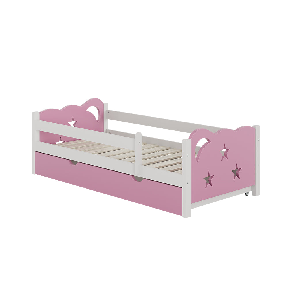 Vitalispa Letto per bambini rosa 80x160 cm con cassetto, senza materasso