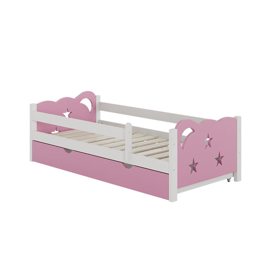 Vitalispa Letto per bambini rosa 80x160 cm con cassetto, senza materasso