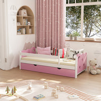 Vitalispa Letto per bambini rosa 80x160 cm con cassetto, senza materasso
