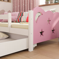 Vitalispa Letto per bambini rosa 80x160 cm con cassetto, senza materasso