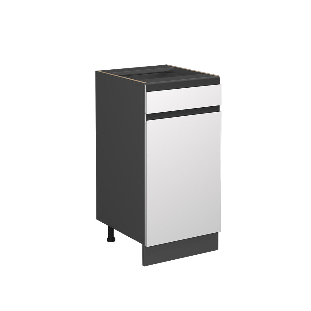 Vicco Mobiletto base per cucina Bianco 40 cm Forma a J, senza piano di lavoro