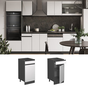 Vicco Mobiletto base per cucina Bianco 40 cm , PL Rovere