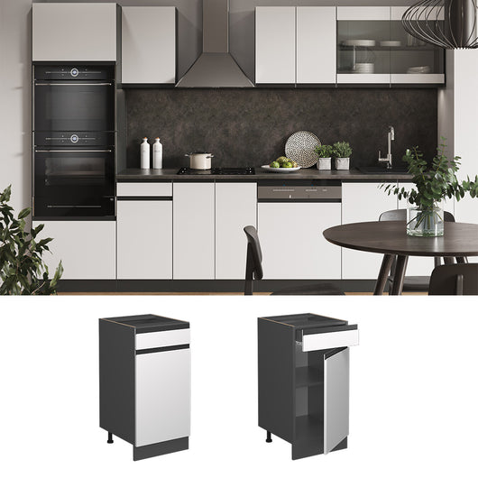 Vicco Mobiletto base per cucina Bianco 40 cm PL Marmo