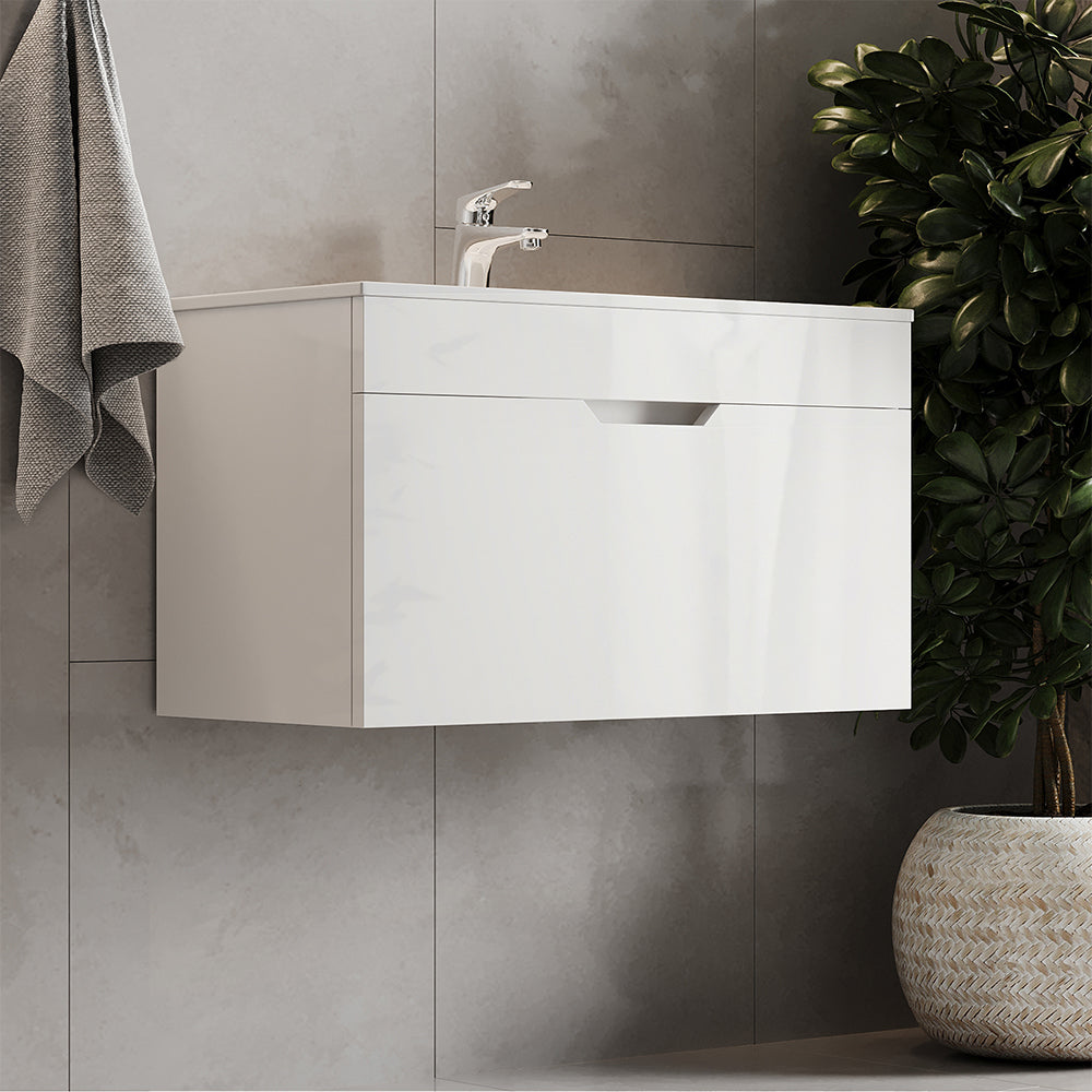 Vicco Set di mobili da bagno Bianco 2 parti, mobile base 80 cm