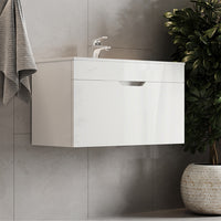 Vicco Set di mobili da bagno Bianco 2 parti, mobile base 80 cm