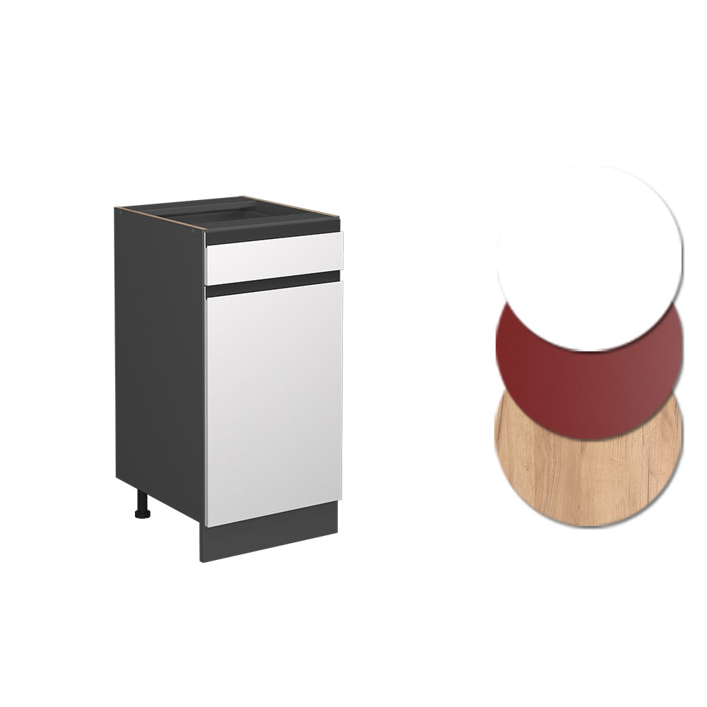 Vicco Mobiletto base per cucina Bianco 40 cm Forma a J, senza piano di lavoro