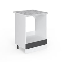 Vicco Base universale Antracite lucido 60 cm con ampia nicchia, con piano di lavoro