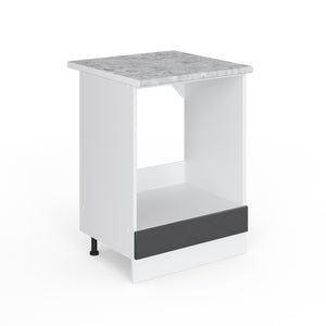 Vicco Base universale Antracite lucido 60 cm con ampia nicchia, con piano di lavoro