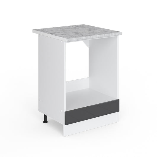 Vicco Base universale Antracite lucido 60 cm con ampia nicchia, con piano di lavoro