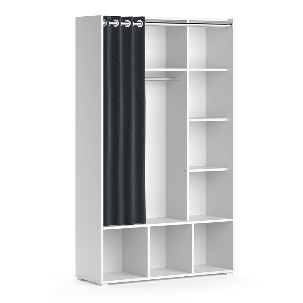 Vicco Guardaroba per bambini Bianco 105.8 x 178.1 cm con appendiabiti a tenda