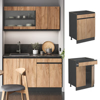 Vicco Mobiletto base per cucina Quercia dorata 60 cm , PL Rovere