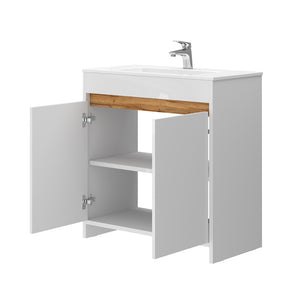 Vicco Set di mobili da bagno Bianco 2 parti, mobile base 80 cm