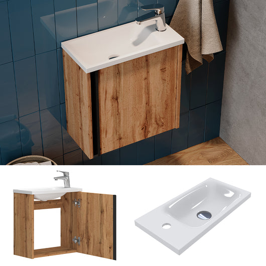 Vicco Set di mobili da bagno Quercia dorata 2 parti