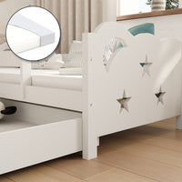 Vitalispa Letto per bambini Bianco 80x160 cm con cassetto e materasso