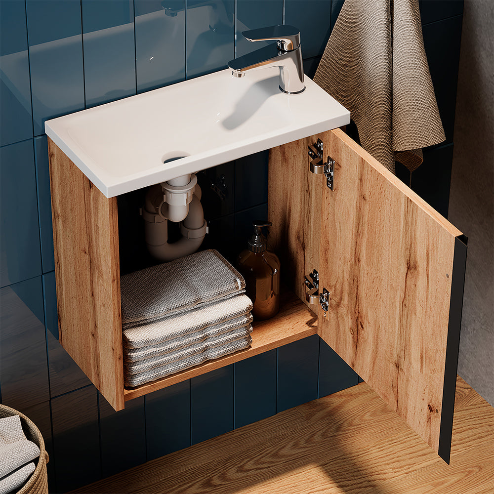 Vicco Set di mobili da bagno Quercia dorata 2 parti