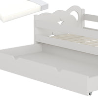 Vitalispa Letto per bambini Bianco 80x160 cm con cassetto e materasso