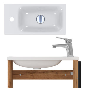 Vicco Set di mobili da bagno Quercia dorata 2 parti