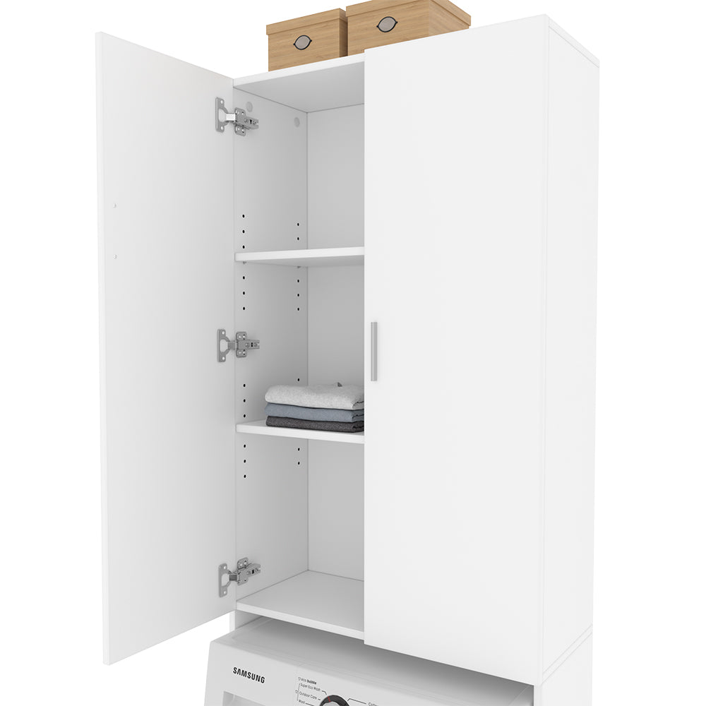 Vicco Mobile porta lavatrice Bianco 64 x 190 cm con 2 ante lunghe