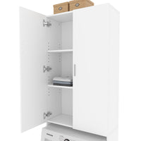 Vicco Mobile porta lavatrice Bianco 64 x 190 cm con 2 ante lunghe