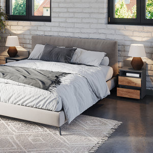 Vicco Comodino camera da letto Antracite 32.3 x 59.1 cm