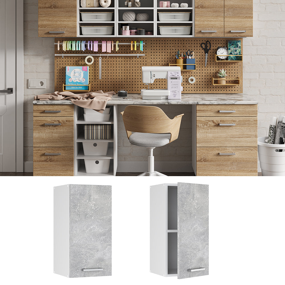 Vicco Pensile universale Calcestruzzo 40 cm con ripiani aperti