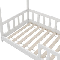 Vitalispa Letto montessori bambini Bianco 80x160 cm con protezione anticaduta