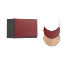 Vicco Pensile da cucina Rosso 60 cm Forma a J, piatta