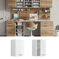 Vicco Pensile universale Bianco lucido 40 cm con ripiani aperti