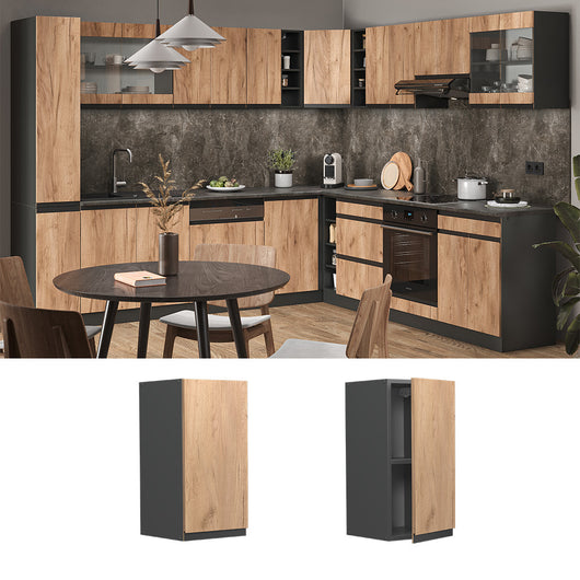 Vicco Pensile da cucina Quercia dorata 30 cm Forma a J