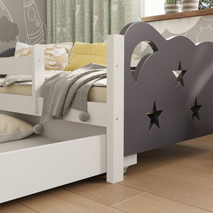Vitalispa Letto per bambini Grigio 80x160 cm con cassetto, senza materasso