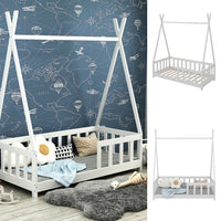 Vitalispa Lettino per bambini Bianco 70x140 cm con protezione anticaduta