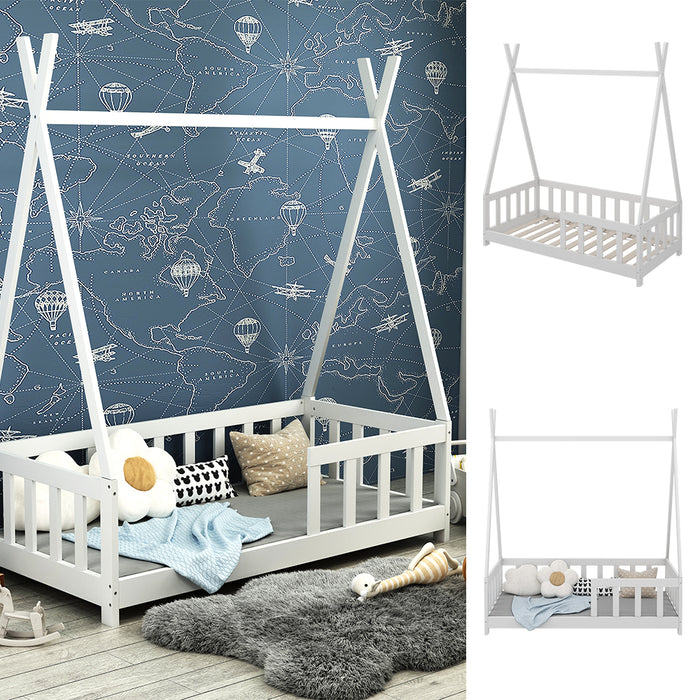 Vitalispa Lettino per bambini Bianco 70x140 cm con protezione anticaduta