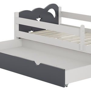 Vitalispa Letto per bambini Grigio 80x160 cm con cassetto, senza materasso