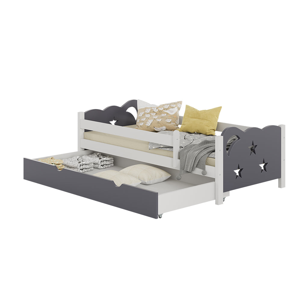 Vitalispa Letto per bambini Grigio 80x160 cm con cassetto, senza materasso