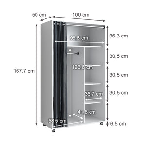 Vicco  Armadio  multifunzione  Bianco 100 x 168  cm