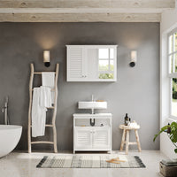 Vicco Specchio contenitore bagno Bianco 68 x 48 cm con 2 porte