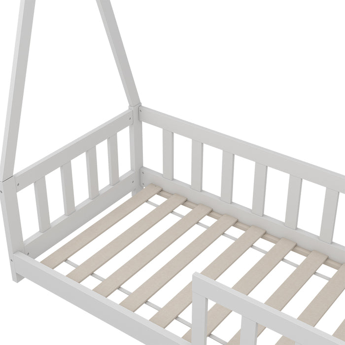 Vitalispa Lettino per bambini Bianco 70x140 cm con protezione anticaduta