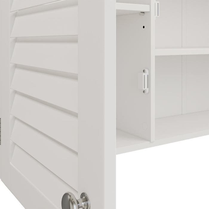 Vicco Specchio contenitore bagno Bianco 68 x 48 cm con 2 porte