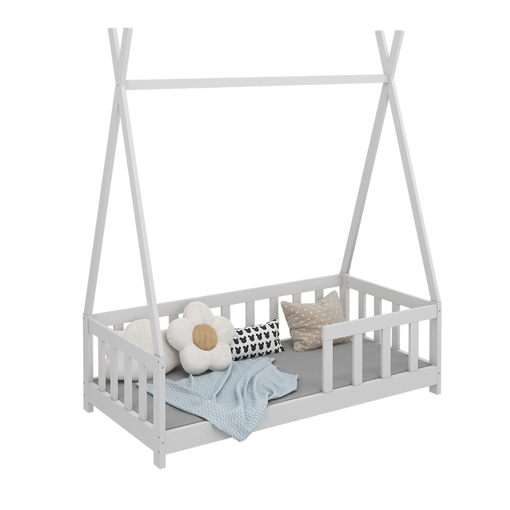 Vitalispa Lettino per bambini Bianco 70x140 cm con protezione anticaduta