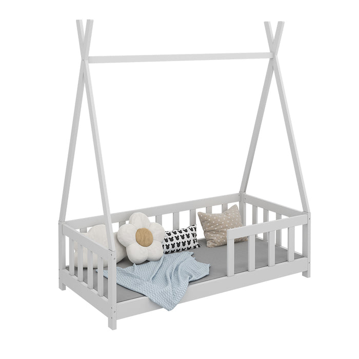 Vitalispa Lettino per bambini Bianco 70x140 cm con protezione anticaduta