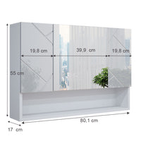 Vicco Specchio contenitore bagno Bianco lucido 80.1 x 55 cm