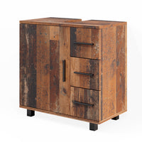 Vicco Mobile sottolavabo per bagno Rovere rustico 60 x 60 cm con anta e 3 cassetti