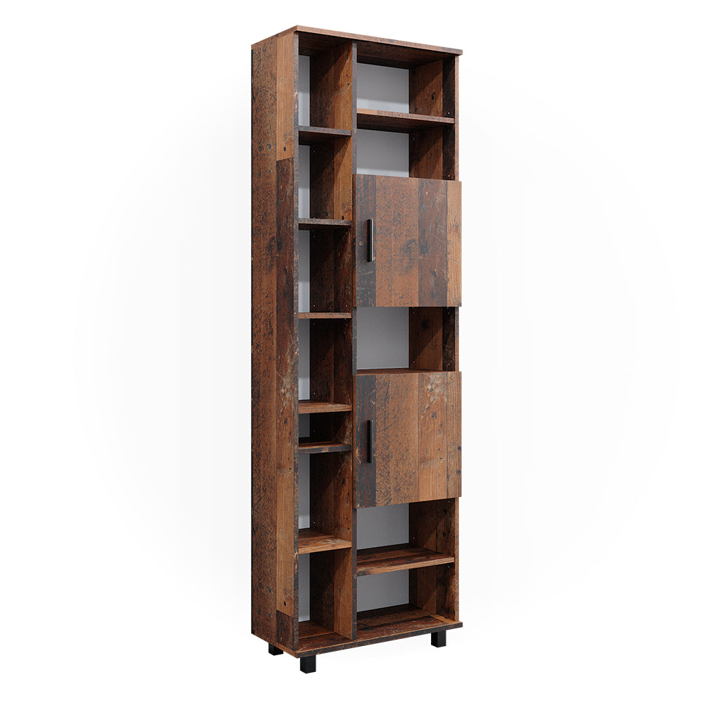 Vicco Armadio per il bagno Rovere rustico 60 x 190 cm con ante e vani a giorno